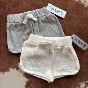 2 Pairs - Carter's shorts in Gray & Cream